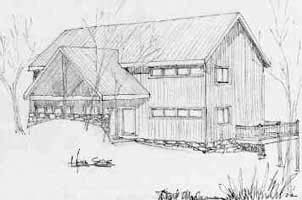 A sketch of the south side of this home